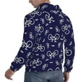 thumbnail image 3 of KLL Bicycle1 Print Mens Hoodie Long Sleeve Casual Pullover Hooded Sweatshirt Fashion Drawstring Hoodies with Pocket-XX-Large, 3 of 6