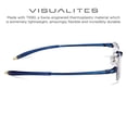 thumbnail image 3 of Visualites 1 Navy Blue 1.75 Power Lightweight Rimless Rectangle Reading Glasses For Men and Woman, 3 of 5