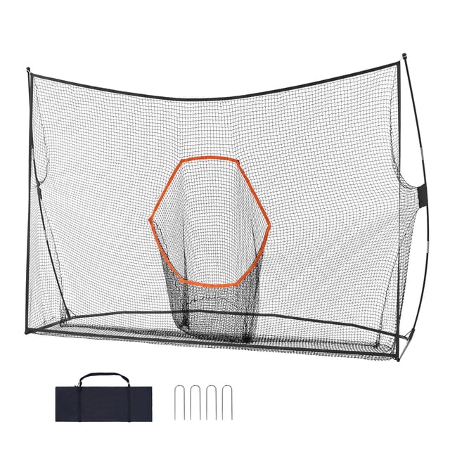 KFFKFF Golf Training Net, Large 10.8x7ft Net, Individual Driving Range for Indoor and Outdoor Application, Transportable Golf Assistance Net