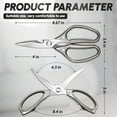 thumbnail image 7 of Kitchen Scissors Set, All Purpose Heavy Duty Poultry Shears, Ultra Sharp Japanese Meat Scissors, Dishwash Safe Stainless Steel Comfort Grip Handle Kitchen Shears for Food, Chicken Bones, Turkey, 7 of 7