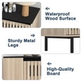 thumbnail image 6 of Resenkos Rustic Boho Wood Dresser for Bedroom with 6 Drawers, Hollow Design Storage Organizer Bedroom Furniture, Natural, 6 of 11