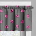thumbnail image 5 of Ambesonne Skull Valance & Curtain, Emo Skulls Teen Culture, 55"x45", Dark Taupe Hot Pink, 5 of 6