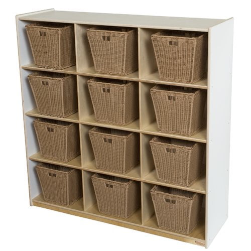 Wood Designs 12 Compartment Cubby with Bins