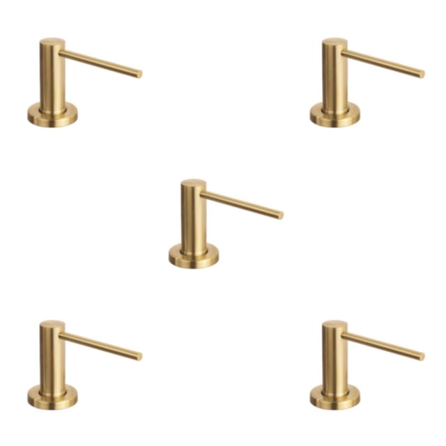 Advancent Dispensadores de jabón líquido de amplia compatibilidad para cocina Dispensador de detergente de construcción resistente dorado Type2 NO2