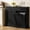 Black, variant on 15 Gallons Double Tilt-Out Trash Cabinet, Hidden Garbage Storage with Drawer & Diagonal Pattern for Kitchen & Living Room, White