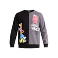 thumbnail image 5 of Chill Vibes Men's & Big Men's Graphic Crew Neck Sweatshirt with Long Sleeves, Sizes S-3XL, 5 of 5