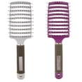 thumbnail image 1 of TISHITA 2x Grande Brosse Démêlante Courbée Ventilée pour Tout type de Cheveux, Épaisse, 1 of 8