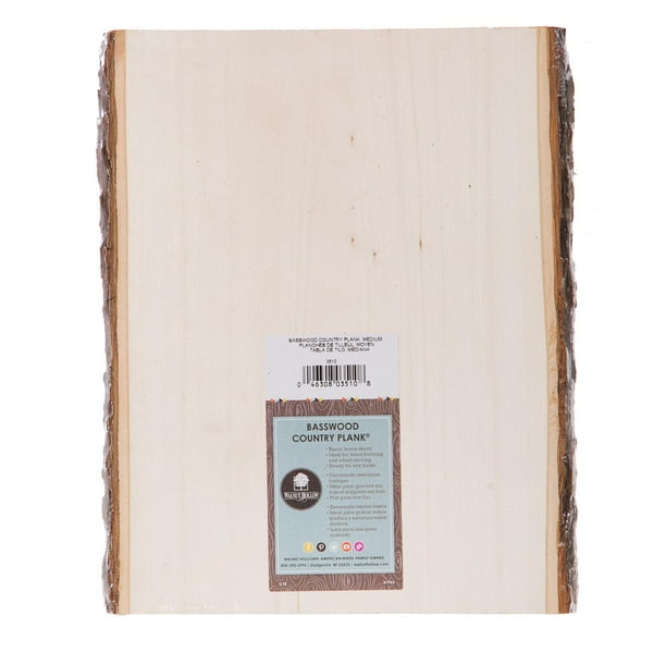 Walnut Hollow Basswood Country Plank, Medium