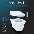 thumbnail image 4 of TOTO® WASHLET®+ RP Wall-Hung D-Shape Toilet with RX Bidet Seat and DuoFit® In-Wall 1.28 and 0.9 GPF Auto Dual-Flush Tank System, Matte Silver - CWT4474047CMFGA#MS, 4 of 6