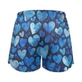 thumbnail image 2 of Women's Short Sleep Pants Sleep Shorts for Women Women's Pajama Bottoms Women's Athletic Shorts Suitable for Home Use Relaxation XL Blue Cartoon Heart, 2 of 8