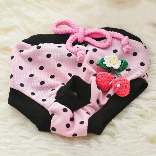 Pantalones cortos sanitarios con estampado de frutas para perro, bragas lavables, ropa interior, 1 unidad
