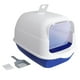 thumbnail image 1 of Caja de arena para gatos, caja de arena para fugas completamente cerrada para gatos pequeños, caja de arena para gatos de borde alto e inodoro, fácil Azul Yinane Bandeja de arena para gatos, 1 of 8