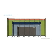 Versare QuickWall Sliding Portable Partition | Durable Privacy Room Divider Screen | 3 Panels | 7 Wide and Up to 74 Tall SoundSorb Panels