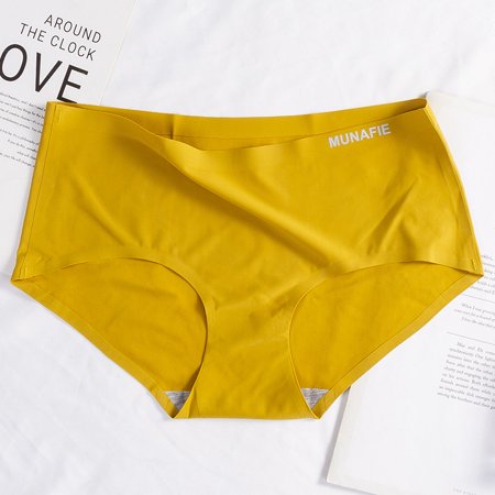 

Ame Fashion One-piece Seamless Ice Silk Panties Middle Waist Lift Hip Breathable Ladies Briefs