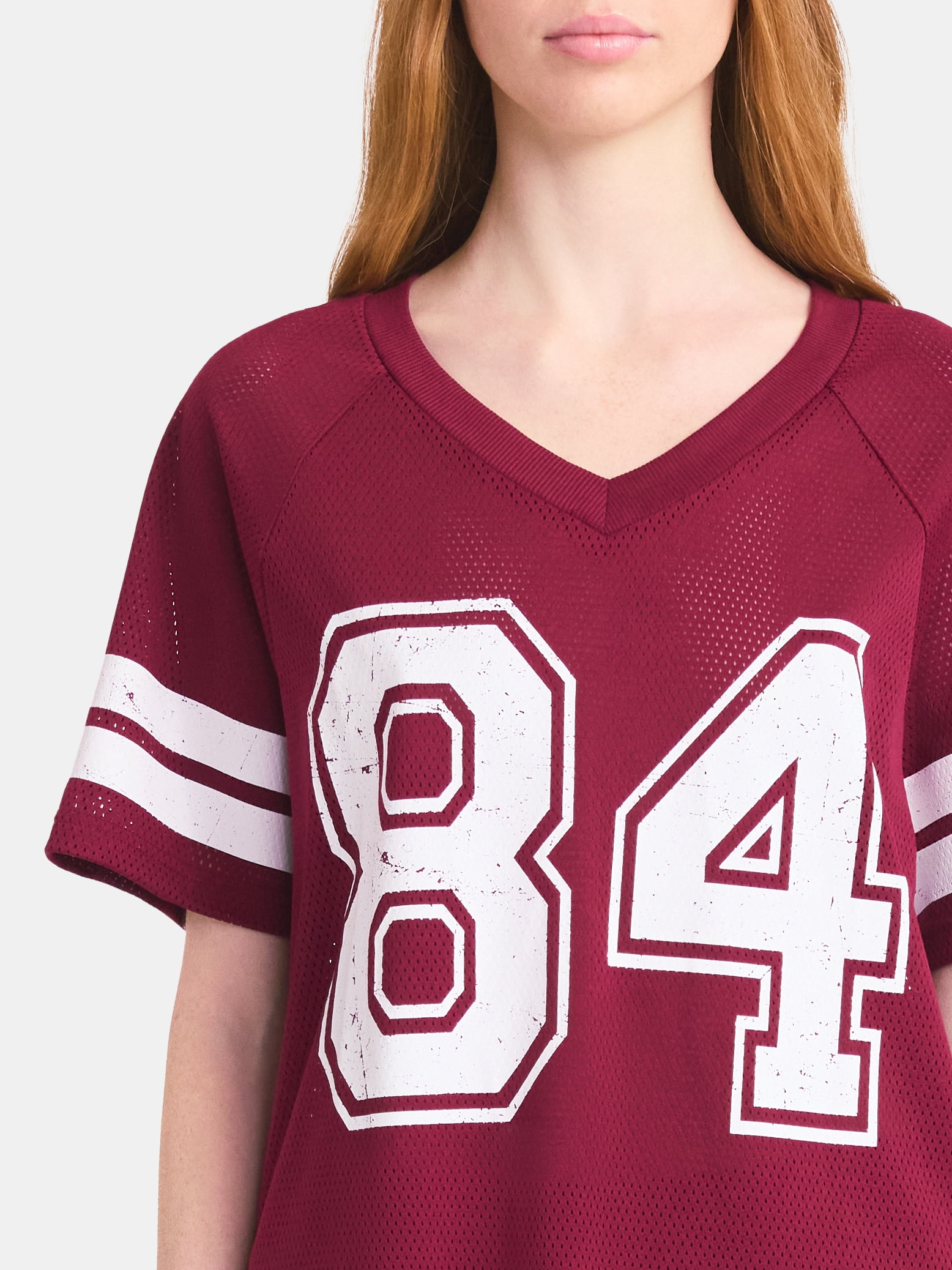 No Boundaries Graphic Mesh Football Tee, Women's