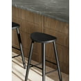 thumbnail image 3 of Open Box Maven Lane Luna Bar Stool in Rustic Black Wood Finish, 3 of 12