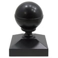 thumbnail image 5 of 2 1/2" x 2 1/2" Square Black Aluminum Ball Post for Aluminum Fence Posts | Black Post (5 Pack), 5 of 7