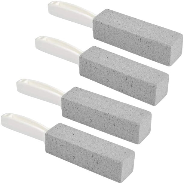 Limpiador de inodoro de piedra pómez de 4 piezas con mango - piedra de limpieza de piedra pómez de inodoro para cocina baño piscina pies de limpieza del hogar Adepaton LKX-1515