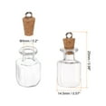 thumbnail image 2 of Mini Glass Bottles with Cork Square Shape Wishing Bottle with Ring, 20 Pieces, 2 of 6