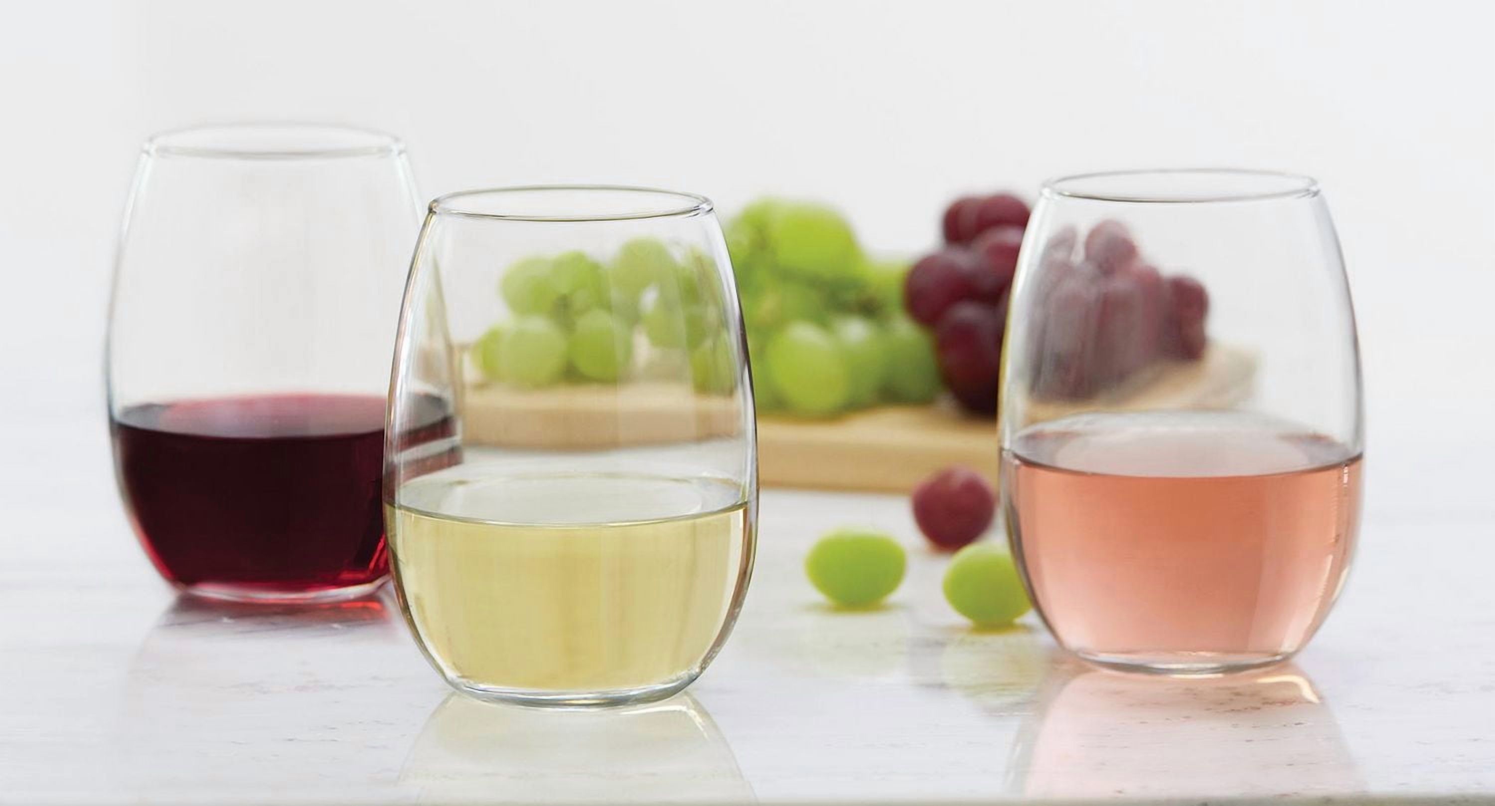 Ensemble de verres à vin sans pied