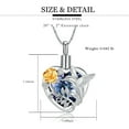 thumbnail image 2 of Hummingbird Urn Necklace for Ashes with Crystal Heart Cremation Jewelry w/Funnel Filler Keepsake Memory Jewelry Necklace of Loved One for Women, 2 of 6