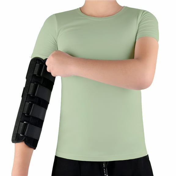 XIRQI Cubital Tunnel Elbow Brace,Elbow Splint Brace Ulnar Nerve Entrapment Cubital Tunnel for Sleeping,Elbow Immobilizer Arm Brace,Night Support for Pain,Elbow Restraint Wrap Arm Band (L)
