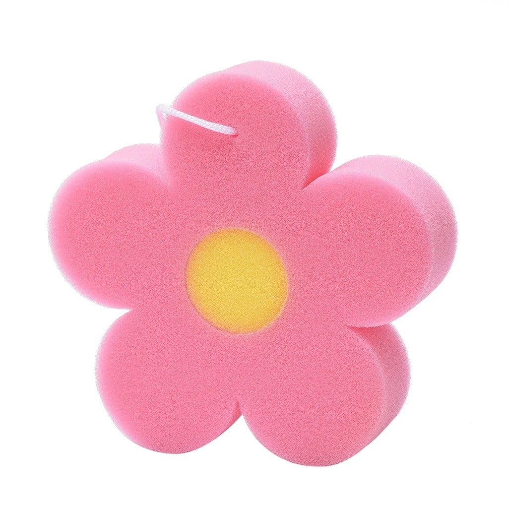 Bath Sponge Flower Shaped Comfortable Cute Body Sponges Scrubbers for