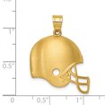 thumbnail image 2 of 14K Yellow Gold Brushed Football Helmet Pendant, 2 of 2