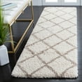 thumbnail image 2 of SAFAVIEH Hudson Shag Jackson Trellis Runner Rug, Ivory/Beige, 2'3" x 8', 2 of 8