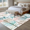 thumbnail image 4 of 5x8 Area Rugs for Living Room, Teal Red Jellyfish Coastal Non Slip Area Rugs for Kitchen Bedroom Entryway, Vintage Beach Coral Starfish Nautical Washable Carpet Runner Rug Floor Mats for Bedroom, 4 of 8