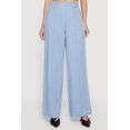 thumbnail image 3 of Women's High Waisted Wide Leg Chambray Pants, 3 of 4