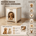 thumbnail image 5 of Modern Indoor Wooden Dog House with Removable Cushion – Solid Cedar Pet House for Small Dogs & Cats, Furniture-Grade Scandinavian Design, 5 of 10