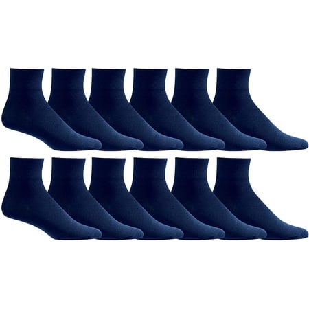 Yacht & Smith Men's Diabetic Neuropathy Edema Socks, Cotton Crew, Ankle Medical Sock, Size 10-13