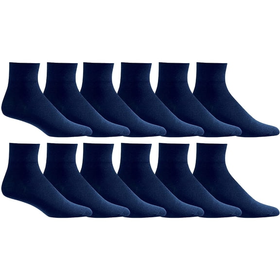 Yacht & Smith Men's Diabetic Neuropathy Edema Socks, Cotton Crew, Ankle Medical Sock, Size 10-13