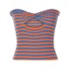 thumbnail image 1 of Camiseta Recortada Bandeau Para Mujer, Envoltura de Pecho A Rayas, Erógena, Sin Tirantes, Sin Mangas, Cuello en V, Hermoso Chaleco Tejido en La Espalda, Tops de Tubo Calados Odeerbi ODB127525, 1 of 6