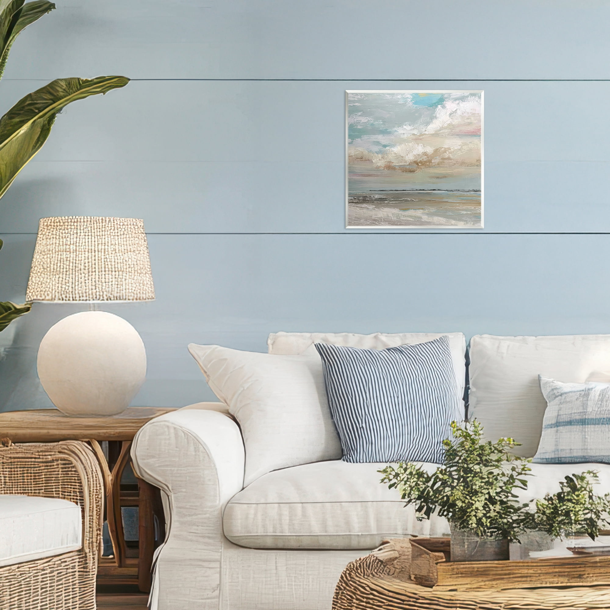 Stupell Industries Cloudy Beach Brushstrokes Wall Plaque Art, design by Kim Curinga