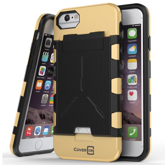 CoverON Apple iPhone 7 (4.7) / 8 Case, GaRoo Guard Series Credit Card Holder Hybrid Hard Phone Cover