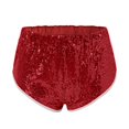 thumbnail image 4 of MIXUE Shorts For Women Summer Solid Color Sequin Micro Sexy Sparkly Concert Hot Mini Low Rise Womens Shorts Sportwear,Red,XL, 4 of 6
