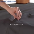 thumbnail image 3 of SKY BEDDINGS Standard Size Pillowcase Set of 2 - Dark Grey Super Soft Pillow Cases Queen, 600 Thread Count 100% Egyptian Cotton, Breathable, Cool, Sateen Weave Sleeping Pillow Covers - Dark Grey, 3 of 7