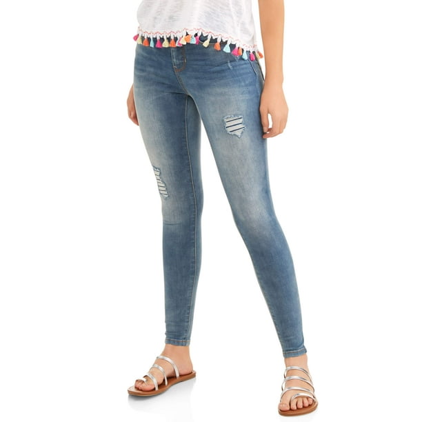 time and tru high rise skinny jeans black
