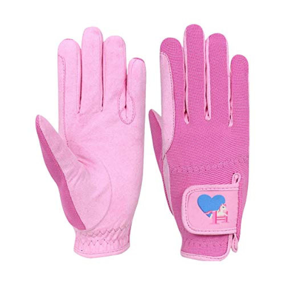 Navy/Pink 4 Sizes I Love My Pony Collection Fleece Gloves by Little Rider 