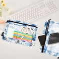 thumbnail image 4 of 2 Pack Flip Folders with Clear PVC Window Binder Pouches 3-Ring Binder Organizer for Office & Home Abstract Blue Maple Leaves, 4 of 6