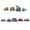 Random styles, variant on 10Pcs Cartoon Car Iron On Patches For Kid Clothing Jackets Backpacks Decoration