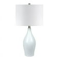 thumbnail image 1 of Henn&Hart 14" White Porcelain/Fabric Table Lamp, 1 of 9