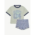 thumbnail image 5 of Justice Girls Short Sleeve Sleep Top and Shorts, 2-Piece, Sizes 5-18 & Plus, 5 of 5