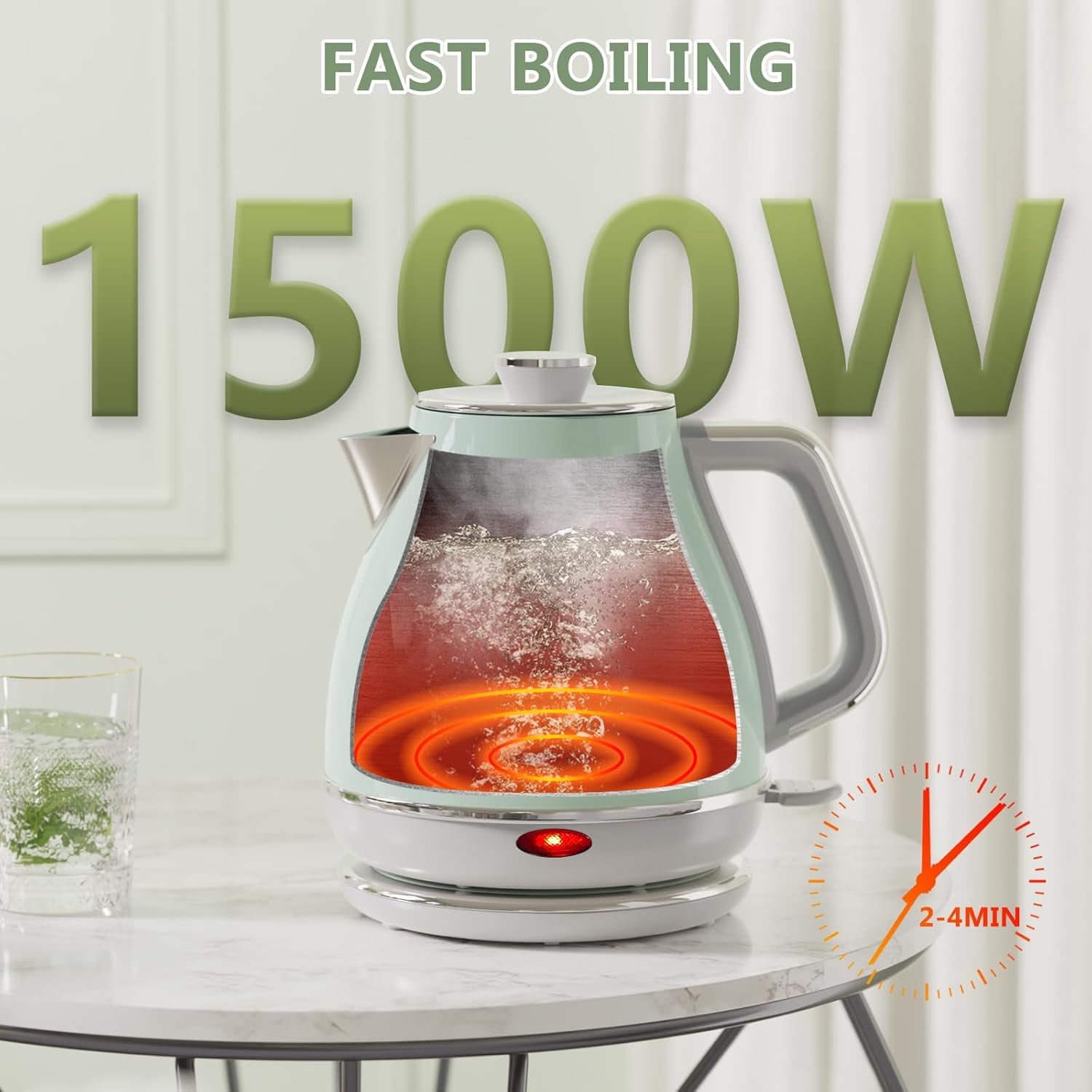 Evoloop Rapid Egg Cooker with Electric Tea Kettle - 12 Eggs Capacity & 1L Boiling for Fast Breakfast