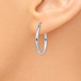 thumbnail image 3 of 14K White Gold 2mm Round Hoop Earrings, 3 of 4