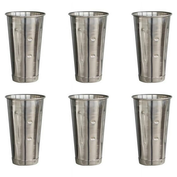 AmeriHome MALT306P 30 oz Stainless Steel Malt Cup Set, - 6 Piece