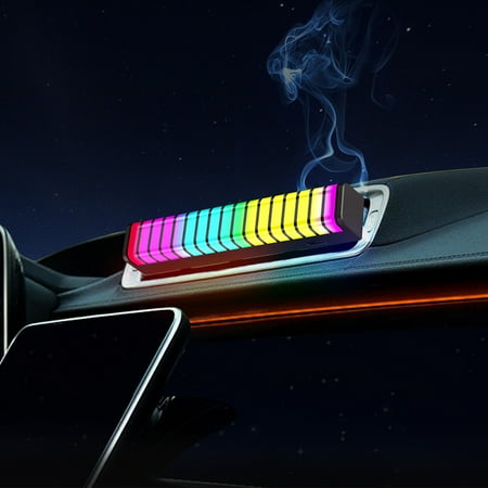 

Banghong RGB Rechargeable Sound Control Light With Aromatherapy Voice-Activated Pickup Music Rhy-thm Lights 7-color Led Lamp Beads 0 Display Mode for Car Gaming