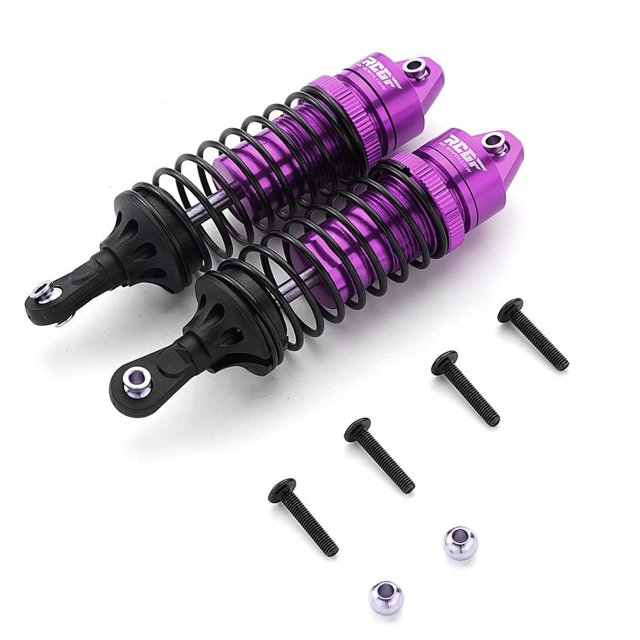 Ounissouiy Amortiguador de impacto frontal roscado de aleación de aluminio RCGOFOLLOW 2 uds para 1/10 Rc amortiguador de impacto frontal SLASH Kits de construcción modelo Púrpura